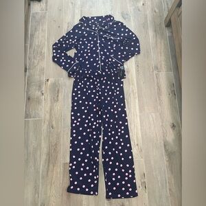 NWT Kate Spade Dream a Little Dream Pajamas Navy with Pink Polka Dots size M